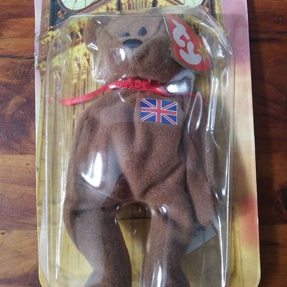 TY Teenie Original Beanie Baby Britannia The Bear 2 in Box - Picture 2 of 4